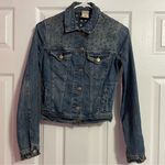 ZARA - Women’s Denim Jacket With Gold Spikes Size S Photo 0
