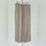James Perse  Satin Wide Leg Pant in pigment putty size 3(large) Photo 2