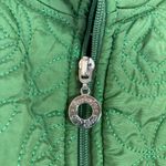 Talbots Cambridge Dry Goods | Green Quilted Lightweight Fleece Vest Full Zip Womens L Photo 3