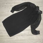 St. John Vintage  designer black knit dress sheer long sleeve and sequin detail 8 Photo 4