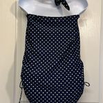 Swimsuits For All Tropical Culture Navy Blue Green Polka Dots Halter Size 16 EUC Photo 5