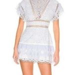 Saylor Blue & White Shanice Lace Eyelet Romper Size Medium Photo 0