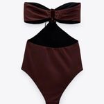ZARA  cut out swimsuit in brown Photo 2