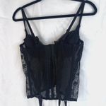 Shirley of Hollywood Black Lace Boned Bustier Corset Garter Lingerie Size 38 Photo 2