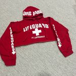 Lifeguard crop hoodie Red Photo 0