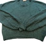 Dreamers by Debut Crewneck Cropped Green Sweater, Sz XS Photo 9
