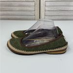 SIMPLE Women's Eco Friendly Organic Cotton Eyelet Flats Olive/Neutral Photo 1