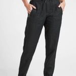 Athleta  Black Cabo Linen Joggers Size 0 Photo 9