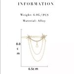 Woman Hair Accessory Fashion Hollow‎ Out Hair Clip Pearl Tassel Duckbill Hairpin Gold Photo 6