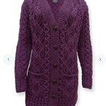 Buttons Aran Woolen Mills - B243 | women's wool cardigan with  Photo 3