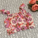 Lila Rose Floral Ruffle Sleeve Top - Pink and Brown Photo 6