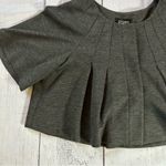 Adrianna Papell adriana papell gray size 4 short sleeve crop shrug cardigan Photo 1