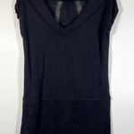 Comptoir des Cotonniers Linen Top Drawstring Waist Minimalist Neutral Women's M Blue Size M Photo 0