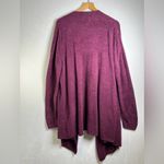 Barefoot Dreams  CozyChic Lite Women’s Size 2X Plum Waterfall Cardigan Pockets Photo 3
