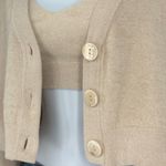House Of CB London Crop Cardigan Bandeau Set Cream S Fluffy Feminine Romantic Photo 4