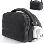 Bagsmart BLACK Travel Crossbody Purse Water Bottle Puffy Hobo Handbag EUC Photo 0