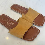 Beach by Matisse Bali Slide Sandal Suede Minimalist Boho Gold Brown Leather 6M‎ Size 6 Photo 0