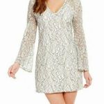 WAYF  White Lace Long, Bell Sleeve Mini Dress, New with Tags Photo 0
