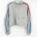 Adidas ‎ Womens Americana Sporty Lounge Adicolor Tricolor Trefoil Crop Hoodie M Photo 2