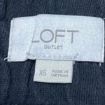 Ann Taylor  LOFT Black Elastic Waist Drawstring Straight Leg Trousers Pants Sz XS Photo 3