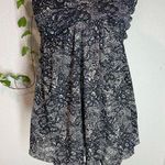 EXPRESS Women Black and White Strapless Strapless Top, Lightweight Sheer Top SzS Photo 0