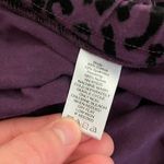 Susan Graver Weekend Flocked Cotton Spandex Leggings Purple Leopard Cheetah M Photo 8