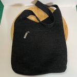 The Sak Black Crochet Purse Bucket Shoulder Bag Magnetic Snap Close Zip Pockets Photo 3