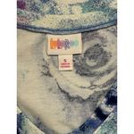 LuLaRoe NEW Womens Knit Tunic Top S Short Sleeve Blue Pink Floral Scoop Neck Photo 8