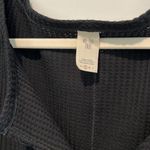 We The Free Free People  Dahlia Thermal Top Black Small Bell Sleeve Oversized Photo 4