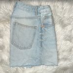 ZARA  Light Wash High Waist Denim Cut Off Jean Shorts Size 2 Photo 2