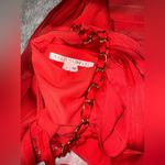 Veronica Beard NWOT  Fayla Chain-Detail Dress in Watermelon sz 8 Photo 9