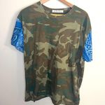 We The Free Free people clarity camo bandana short sleeve tee women XS oversized Photo 0