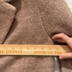 Garnet Hill NEW  Pleat-Back Sadie Wool Blend Coat Pink Midi Overcoat Oversized XS Photo 5