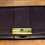 Coach Vintage Chocolate Brown  Leather Trifold Wallet Photo 0