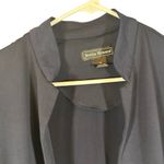 Jessica Howard Navy Blue Long Sleeve Opened Front Mock Neck Shrub Women Sz 6 Photo 4