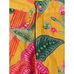 Farm Rio  Macaw Bloom Cropped Pants Yellow Pink Green Size Small Photo 3