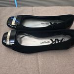 Anne Klein  Black Flats with Silver Accent Patten toe Brand New! Photo 1