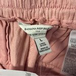 Banana Republic  Large Wide-Leg Cropped Pants Pink Linen Blend NWT Photo 5