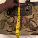 2000s Y2K Tan khaki brown shoulder hand bag purse monogram “O” print Great condition. Measurements in pics #boho #western #whimsygoth #grunge Photo 5