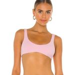 It's Now Cool 90's Crop Bikini Top in Pastel Pink Terry Size L Photo 0