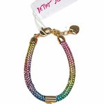 Betsey Johnson Rhinestone and Heart Bracelet, Gold Photo 3