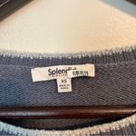 Splendid  Sweater Francis Star Blue White Crew Neck Knit Long Sleeve Casual Cute Photo 9