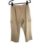 Lands' End Womens Capri Pants Pull On Cargo Pockets Cotton Beige S Photo 1