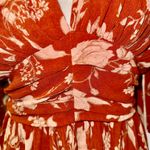 Lumiere Rust Orange Floral V Photo 4