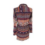 Entro NEW  Women's Ikat Geometric Print Draw String Shirt Dress Boho Colorful S Photo 3
