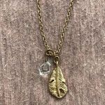Brandy Melville Leaf Feather Necklace Photo 1