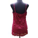 Dress Barn Maroon Lace Trim Cami Top Women's Lingerie Y2K Indie Sleaze Fairy Grunge Size Photo 3