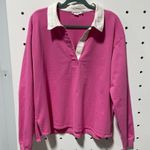 Good American  New Womens Size 3/4 Sorority Pink Oversized Shirt Photo 0