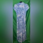 Lulus Blue and White Maxi Dress with Slit size XS Photo 3