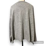 Pink Lily  size small women’s oversized grey sweater with front pocket side slots Photo 8